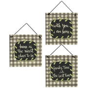 Family Time is the Best Time Wooden Hanger  (3 Count Assortment)