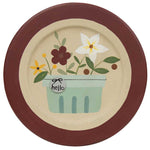 Hello and Smile Strawberry Basket Plate  (2 Count Assortment)