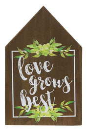 Love Grows Best in Little Houses Wood Block Set