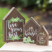 Love Grows Best in Little Houses Wood Block Set