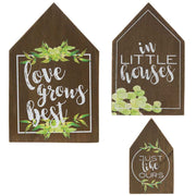 Love Grows Best in Little Houses Wood Block Set