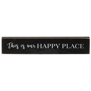 This is our Happy Place Wooden Block  (3 Count Assortment)