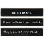 This is our Happy Place Wooden Block  (3 Count Assortment)