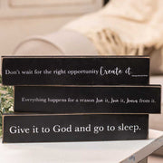 Give it to God Wooden Block  (3 Count Assortment)