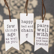 Yoga Pants and Best Friends Wine Tags (Set of 3)