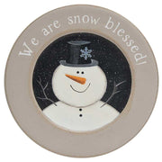 Happy Snowman Rimmed Plate (3 Count Assortment)