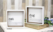 Dog Definition Shadow Box Sign