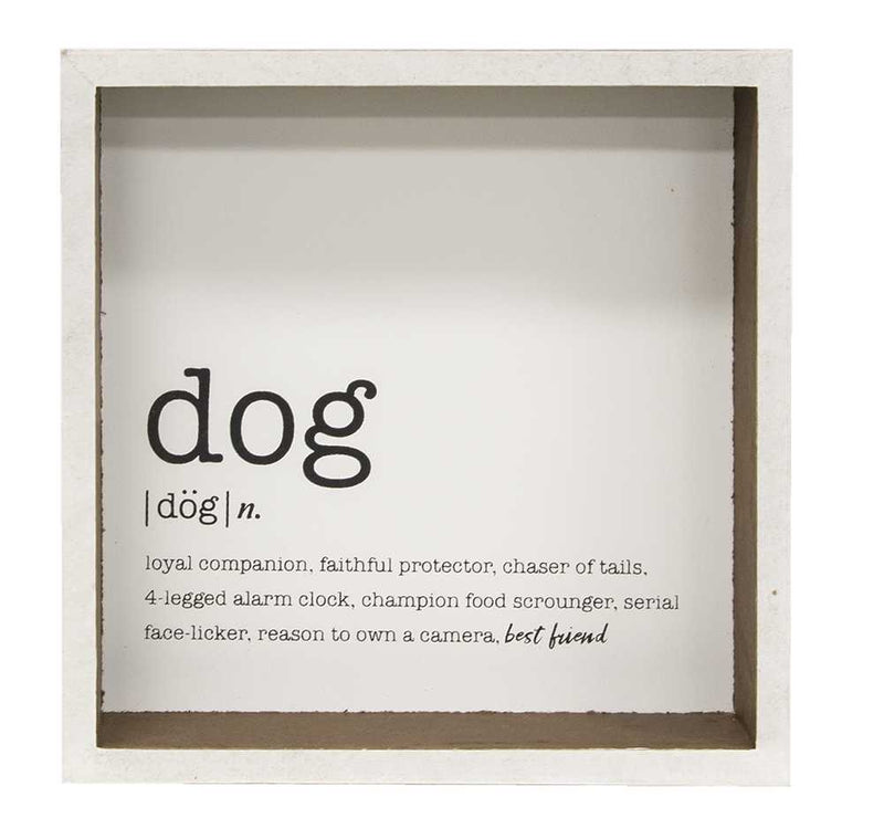 Dog Definition Shadow Box Sign