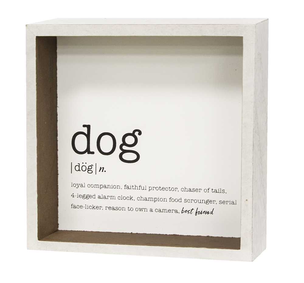 Dog Definition Shadow Box Sign Farmabilia