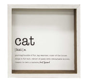 Cat Definition Shadow Box Sign