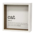 Cat Definition Shadow Box Sign