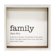 Family Definition Shadow Box Sign