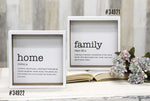 Home Definition Shadow Box Sign