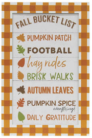 Fall Bucket List Box Sign