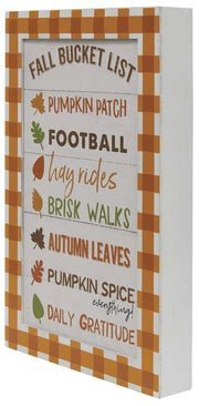 Fall Bucket List Box Sign