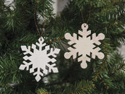 Wood Snowflake Ornament (2 Count Assortment)