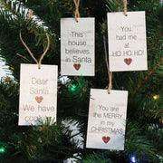Dear Santa Heart Tag Ornament