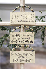 Life Is Good At Grandma's Beaded Ornament (3 Count Assortment)