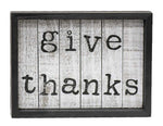 Give Thanks Framed Shiplap Sign