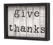 Give Thanks Framed Shiplap Sign