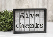 Give Thanks Framed Shiplap Sign