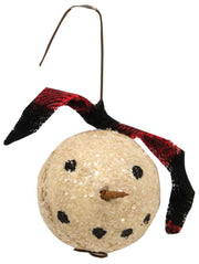 Primitive Snowman Ornament