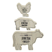 Cow, Pig, Chicken Sitter Stack (Set of 3)