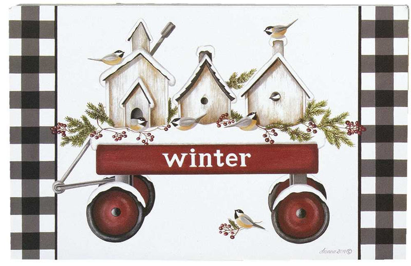 Winter Wagon Box Sign