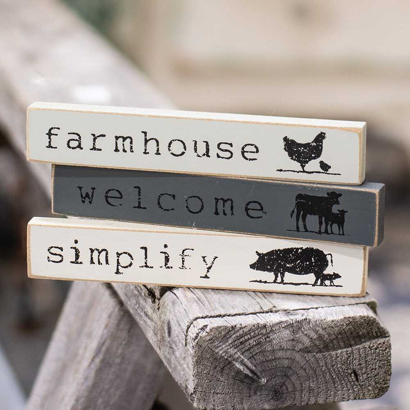 Farmhouse Animal Mini Stick (3 Count Assortment)