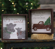 Joy to the World Box Sign  (2 Count Assortment)