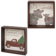 Joy to the World Box Sign  (2 Count Assortment)