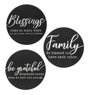 Family Sayings Round Sign (3 Count Assortment)