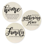 Home Sayings Round Sign (3 Count Assortment)