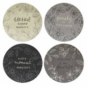 Sentiment Floral Plate (4 Count Assortment)