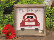 P.S. I Love You Framed Sign