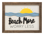 Beach More Worry Less Frame