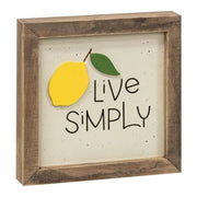 Live Simply Lemon Frame