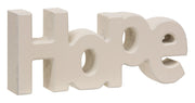 Wooden "Hope" Block, Cream