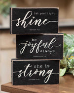 Strength & Dignity Box Sign (3 Count Assortment)