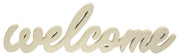 Hanging Ivory Script Welcome Sign