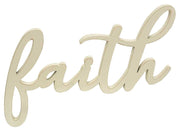 Hanging Ivory Script Faith Sign