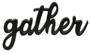 Hanging Black Script Gather Sign