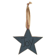 Joy - Love - Hope Primitive Star Ornaments (Set of 3)