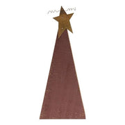 Distressed Rustic Wood Red Christmas Trees (Set of 3)