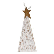 Distressed Rustic Wood White Christmas Trees (Set of 3)