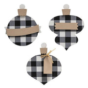 Buffalo Check Traditional Customizable Clip Ornament  (3 Count Assortment)