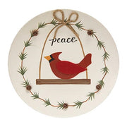 Peace & Love Cardinal Plate  (2 Count Assortment)