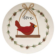 Peace & Love Cardinal Plate  (2 Count Assortment)