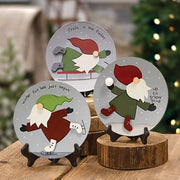 Frolic in the Flakes Gnome Plate  (3 Count Assortment)