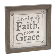 Live By Faith Framed Sign